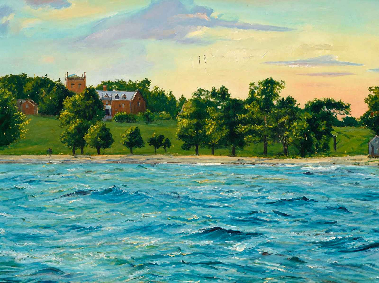 Rock Point Burlington VT in 1907 Art Print (7 Sizes) - Restored