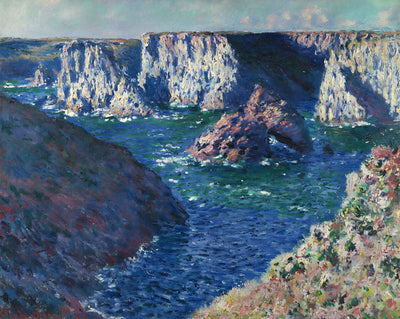 Rocks at Belle-Ile painting print by Claude Monet (1886)