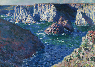 Rocks at Belle-Ile Fine Art Print 1886 Painting by Claude Monet (6 Sizes)