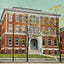 Rogers High School Newport RI in 1907 Vintage Print (7 Sizes) - Enhanced