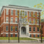 Rogers High School Newport RI in 1907 Vintage Print (7 Sizes) - Enhanced