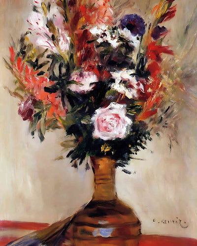 Roses in a Vase Painting by Pierre-Auguste Renoir 8x10" Art Print - Acid Free
