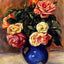 Roses in a Blue Vase Art Print 1900 Painting by Pierre-Auguste Renoir (6 Sizes)