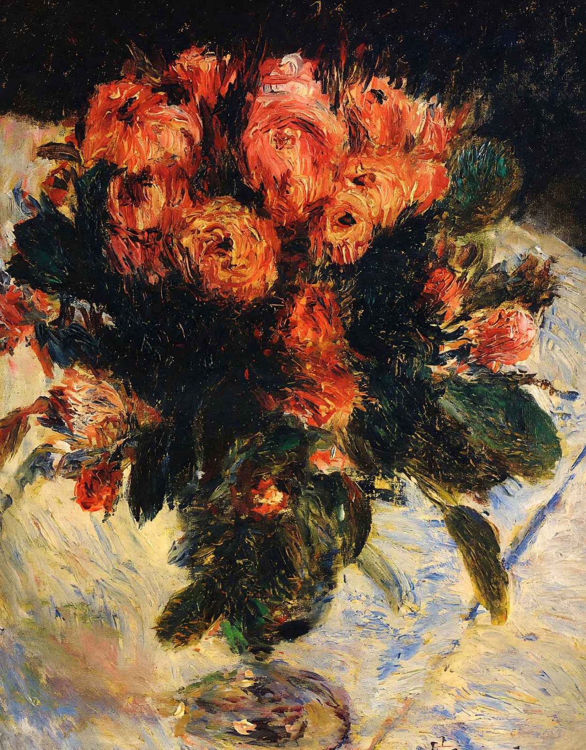 Roses 1890 Painting by Pierre-Auguste Renoir Art Print (6 Sizes) - Restored