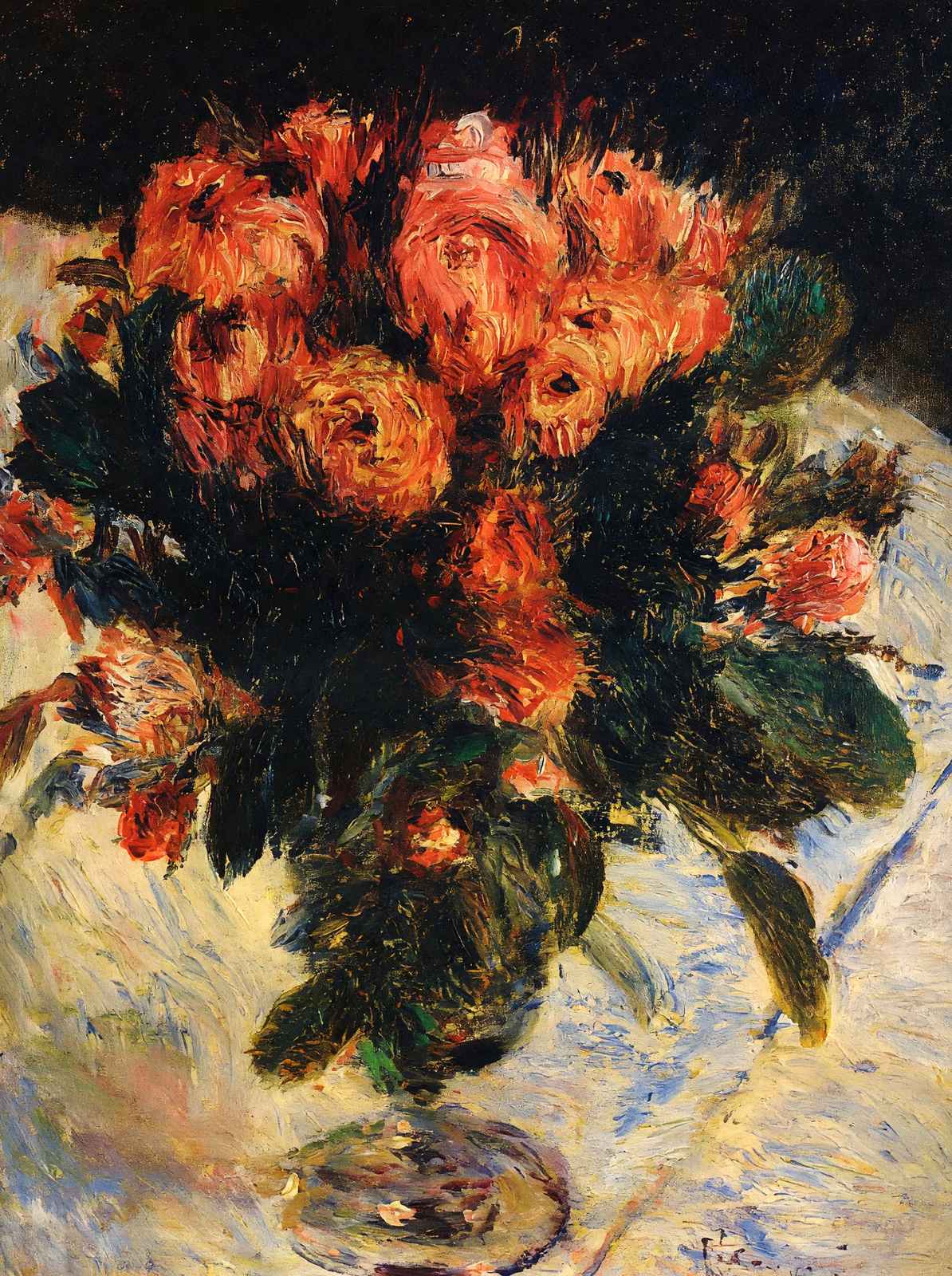 Roses 1890 Painting by Pierre-Auguste Renoir Art Print (6 Sizes) - Restored