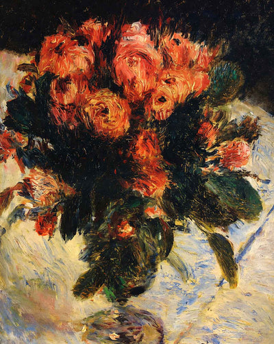 Roses painting print by Pierre-Auguste Renoir (1890)