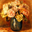 Roses in a Blue Vase 1906 Painting by Pierre-Auguste Renoir Art Print (6 Sizes)