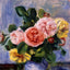 Roses in a Vase Art Print Painting by Pierre-Auguste Renoir (6 Sizes) - Restored