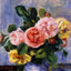 Roses in a Vase Art Print Painting by Pierre-Auguste Renoir (6 Sizes) - Restored