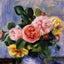 Roses in a Vase painting by Pierre-Auguste Renoir