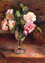 Roses in a Glass 1877 Painting by Camille Pissarro Art Print (6 Sizes)