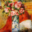 Roses in a Vase Art Print 1876 Painting by Pierre-Auguste Renoir (6 Sizes)