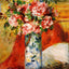 Roses in a Vase Art Print 1876 Painting by Pierre-Auguste Renoir (6 Sizes)