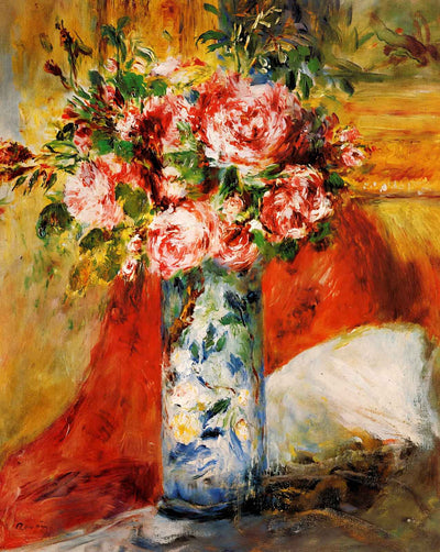 Roses in a Vase (1876) art print by Pierre-Auguste Renoir (1876)