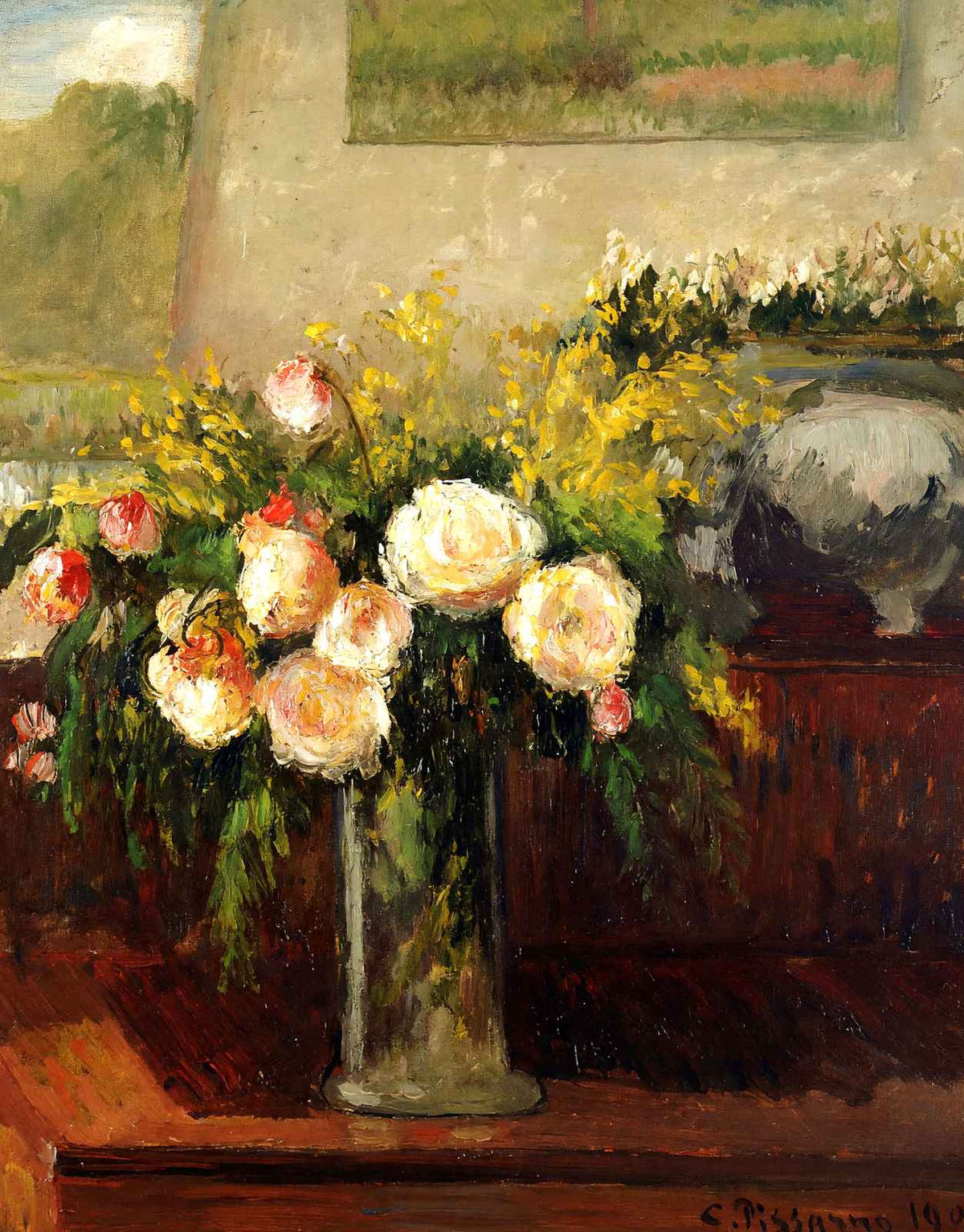 Roses of Nice Fine Art Print 1902 Painting by Camille Pissarro (6 Sizes)