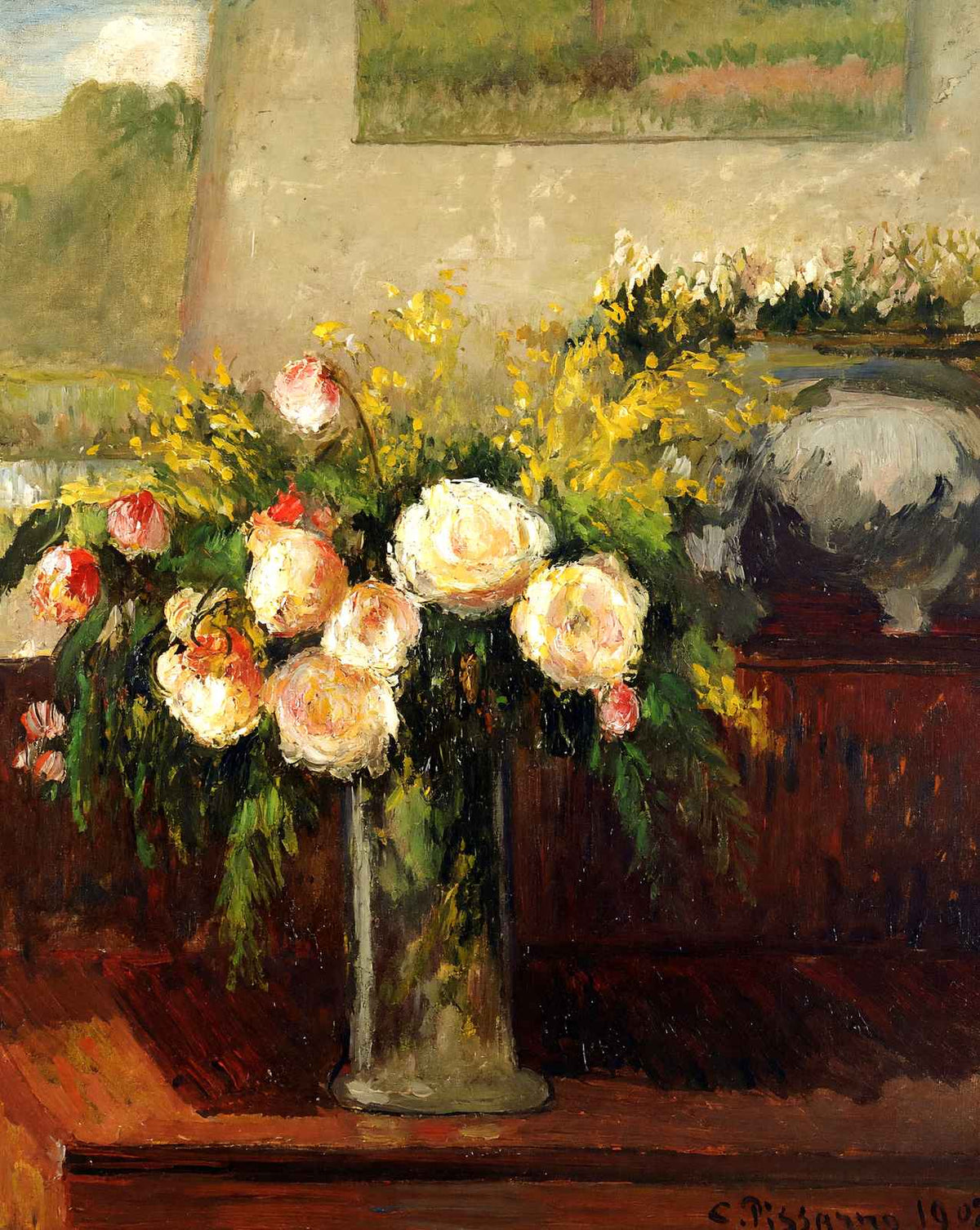 Roses of Nice painting print by Camille Pissarro (1902)