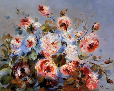 Roses from Wargemont Painting by Pierre-Auguste Renoir 8x10" Art Print