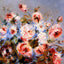 Roses from Wargemont painting print by Pierre-Auguste Renoir (1885)