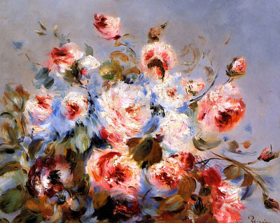 Roses from Wargemont painting print by Pierre-Auguste Renoir (1885)
