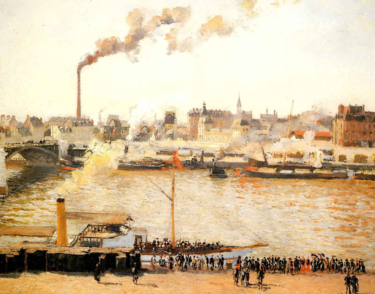 Rouen, Saint Sever Morning 1898 Painting by Camille Pissarro Art Print (6 Sizes)