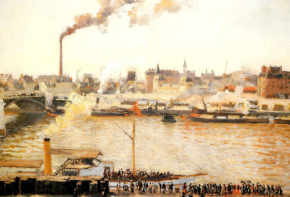 Rouen, Saint Sever Morning 1898 Painting by Camille Pissarro Art Print (6 Sizes)