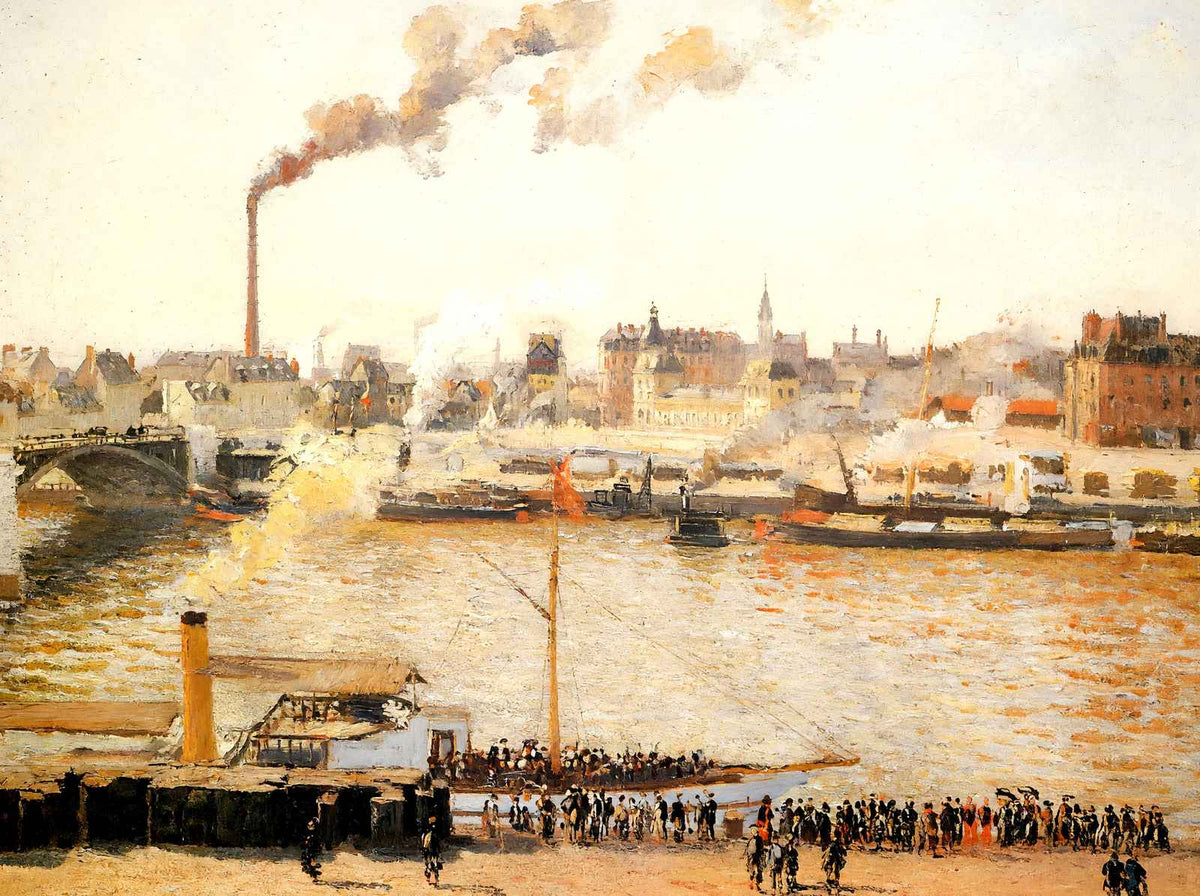 Rouen, Saint Sever Morning 1898 Painting by Camille Pissarro Art Print (6 Sizes)