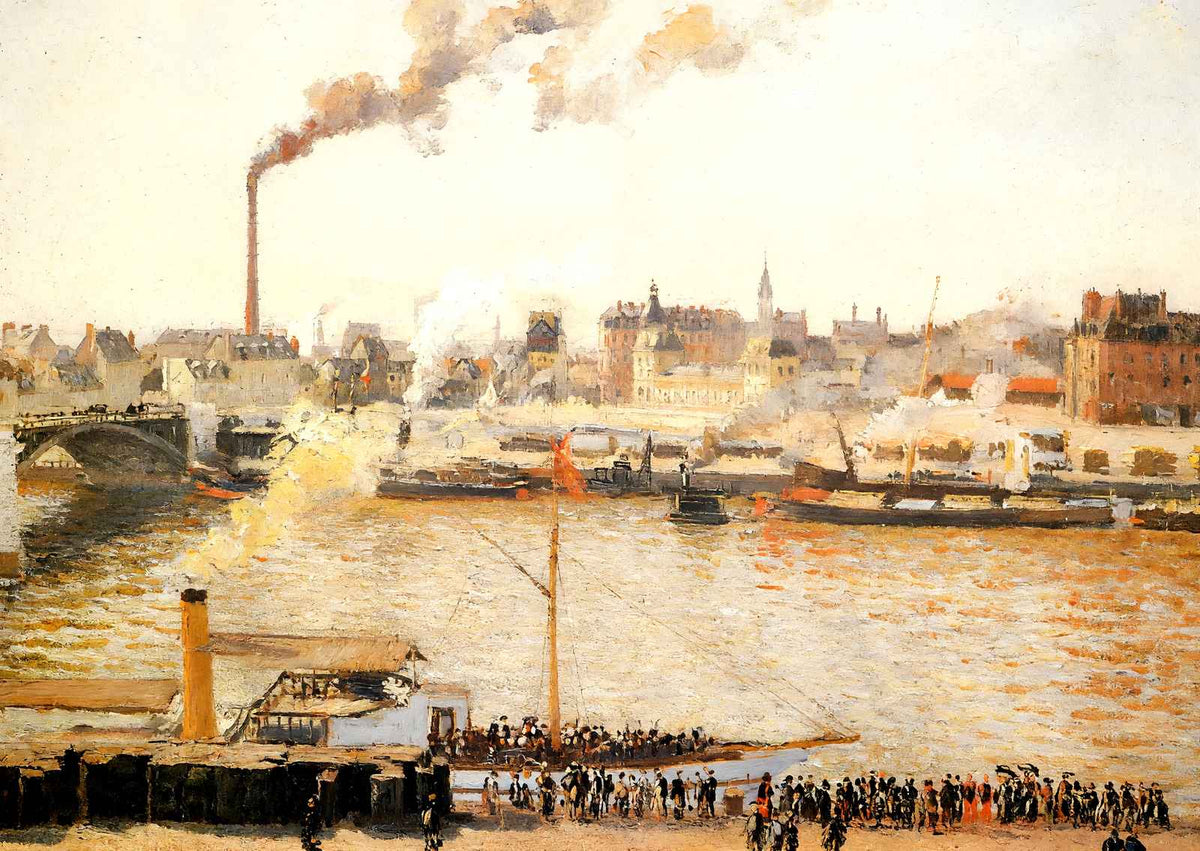 Rouen, Saint Sever Morning 1898 Painting by Camille Pissarro Art Print (6 Sizes)