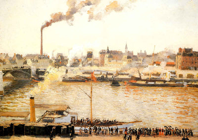 Rouen, Saint Sever Morning 1898 Painting by Camille Pissarro Art Print (6 Sizes)