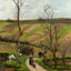 Route Du Fond in Hermitage, Pontoise 1877 by Pissarro Art Print (6 Sizes)