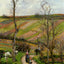 Route Du Fond in Hermitage, Pontoise 1877 by Pissarro Art Print (6 Sizes)