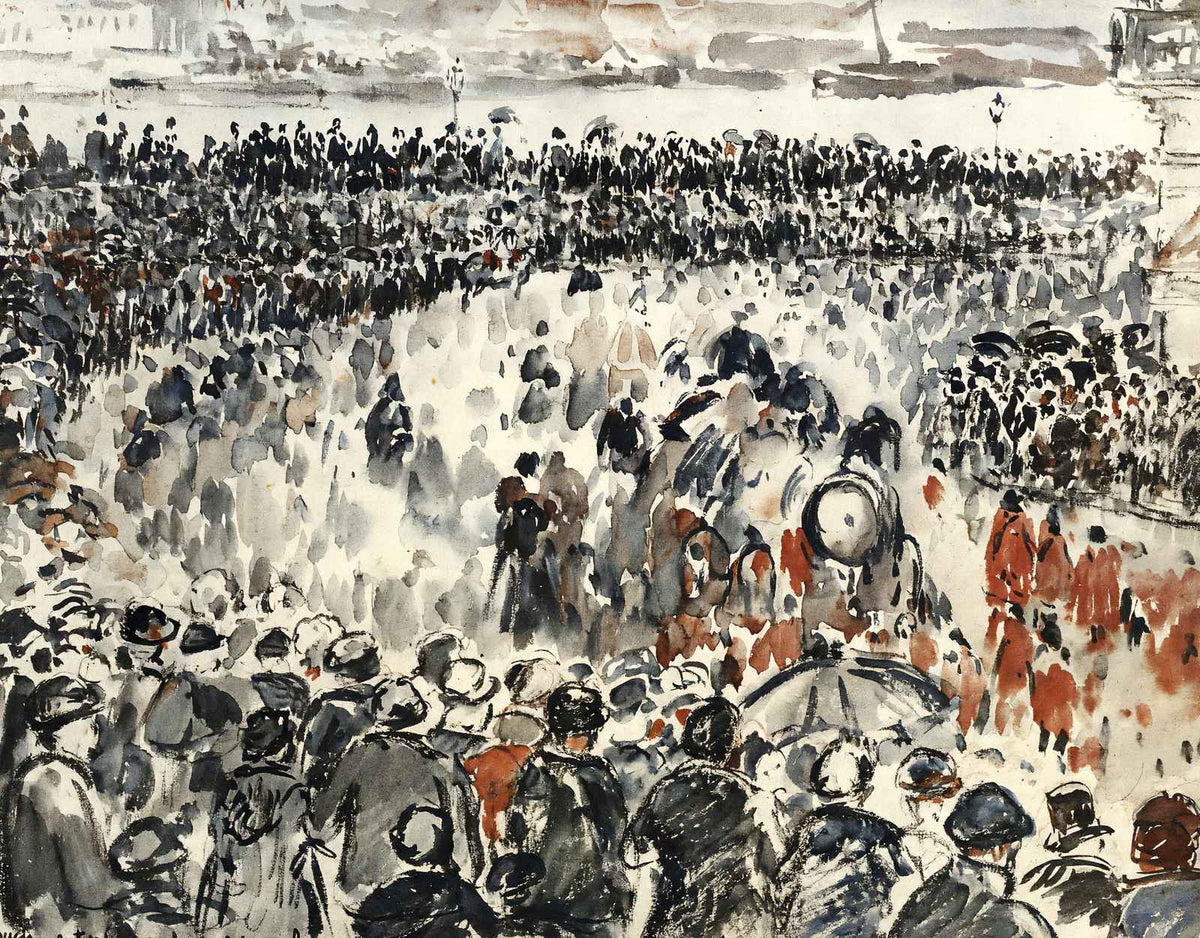 Rouen Burial of Cardinal Bonnechose Art Print 1890 by Camille Pissarro (6 Sizes)