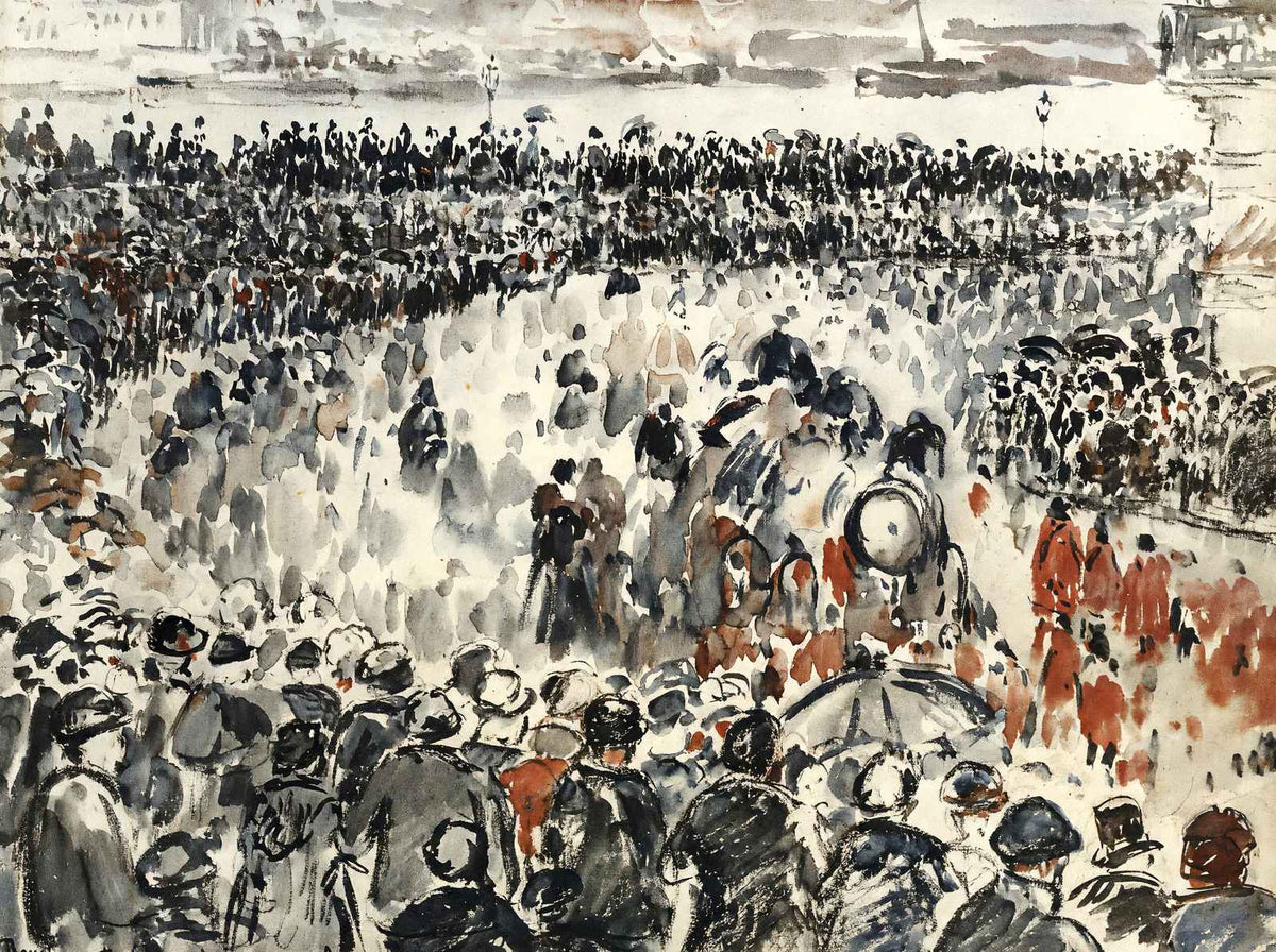 Rouen Burial of Cardinal Bonnechose Art Print 1890 by Camille Pissarro (6 Sizes)