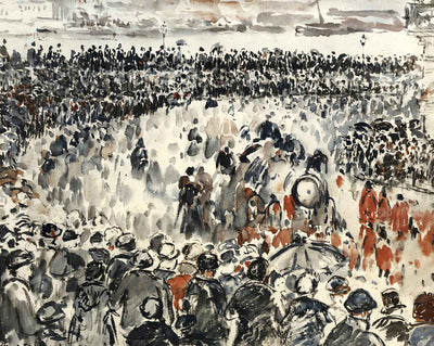 Rouen Burial of Cardinal Bonnechose art print by Camille Pissarro (1890)