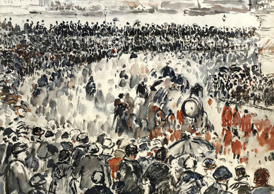 Rouen Burial of Cardinal Bonnechose Art Print 1890 by Camille Pissarro (6 Sizes)