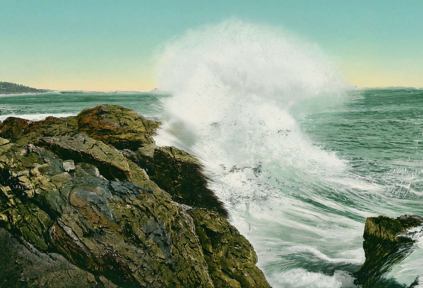 Rough Seas Off the Maine Coast in 1908 Vintage Print (7 Sizes) - Archival Paper
