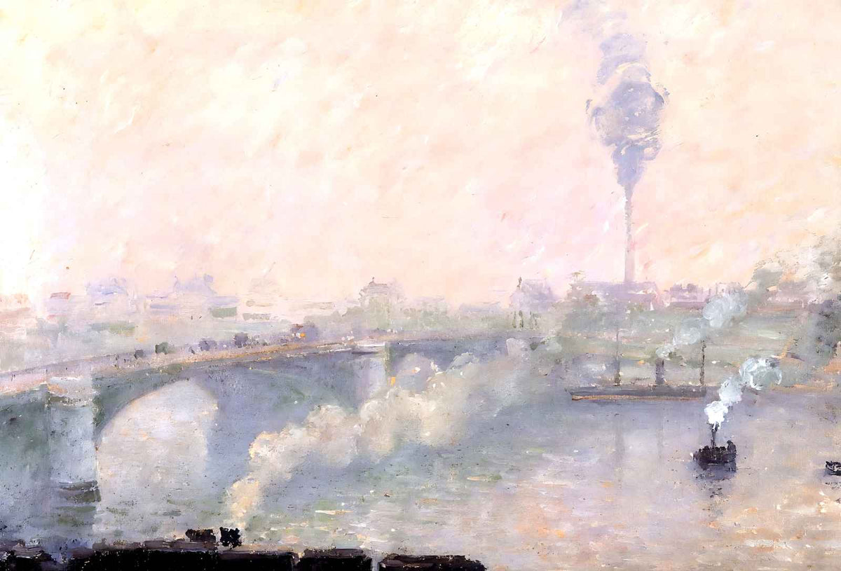 Rouen, Fog Effect Art Print 1898 Painting by Camille Pissarro (6 Sizes)