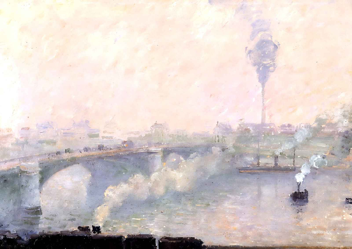 Rouen, Fog Effect Art Print 1898 Painting by Camille Pissarro (6 Sizes)
