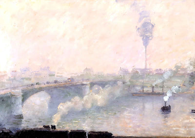 Rouen, Fog Effect Art Print 1898 Painting by Camille Pissarro (6 Sizes)