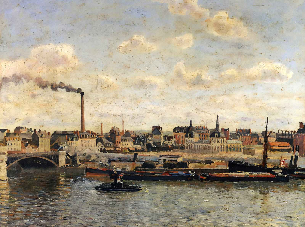 Rouen, Saint Sever, Afternoon 1898 by Camille Pissarro Art Print (6 Sizes)
