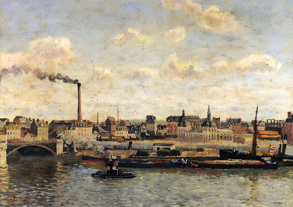 Rouen, Saint Sever, Afternoon 1898 by Camille Pissarro Art Print (6 Sizes)