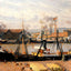Rouen Port, Unloading Wood Fine Art Print 1898 by Camille Pissarro (6 Sizes)