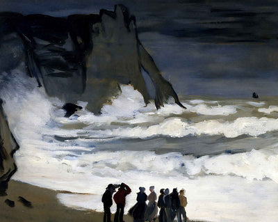 Rough Sea at Etretat painting by Claude Monet (1868)