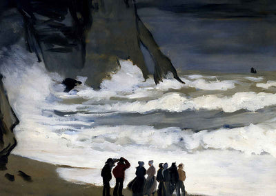 Rough Sea at Etretat 1868 Painting by Claude Monet Art Print (6 Sizes)