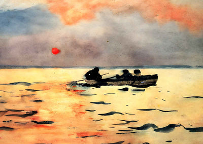 Rowing Home 1890 Painting by Winslow Homer Fine Art Print (6 Sizes) High Quality