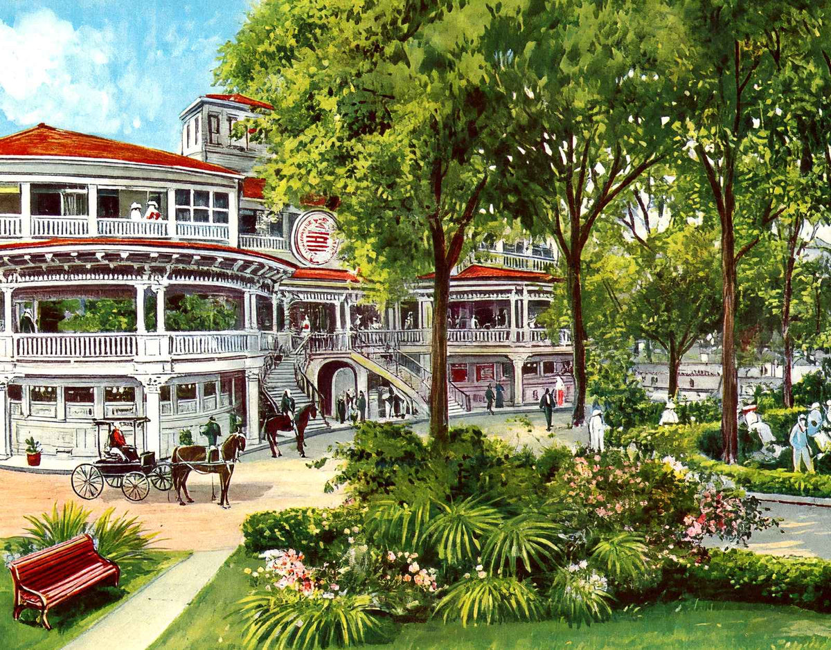 Royal Hotel Honolulu in 1909 Vintage Print (7 Sizes) - Premium Print