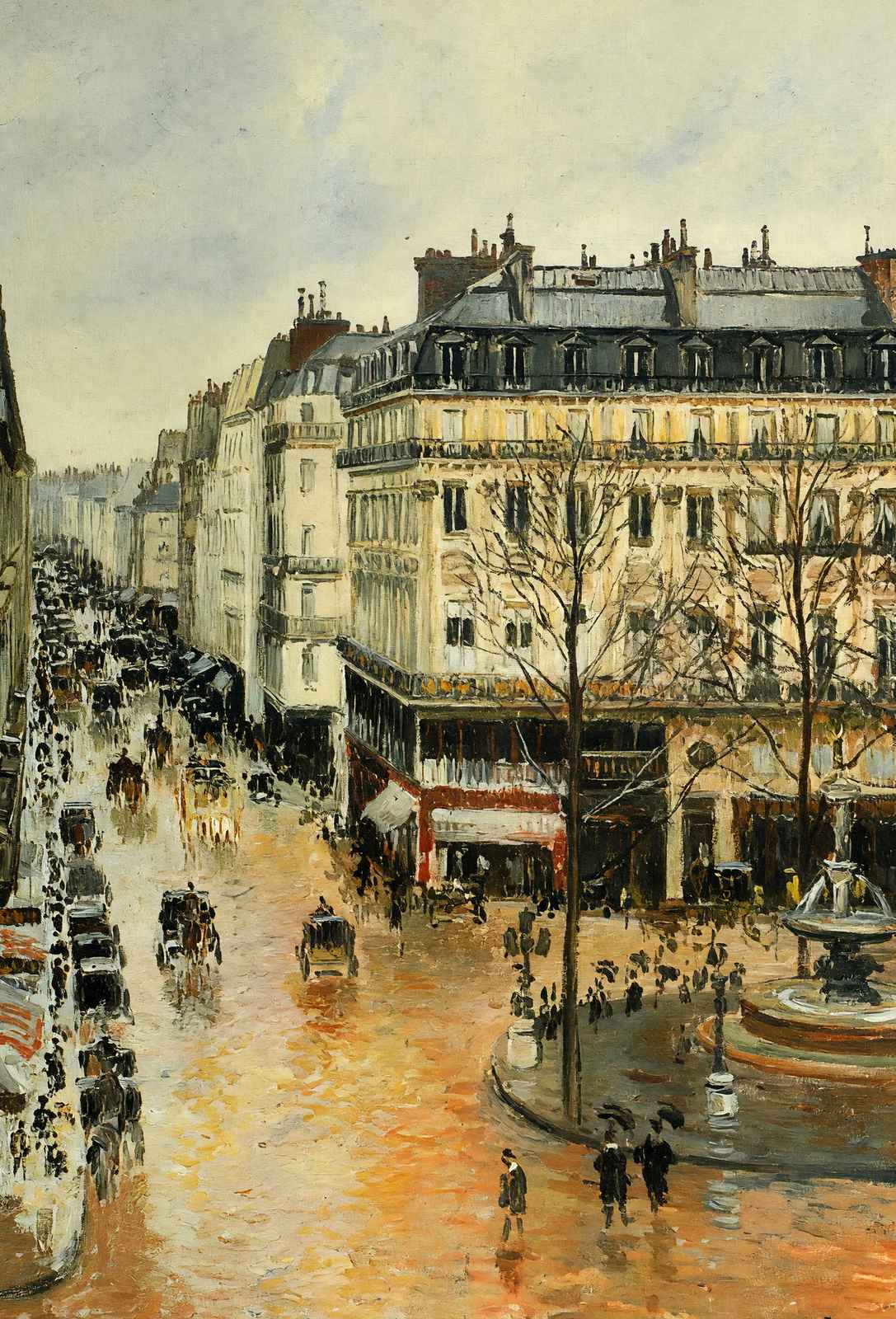 Rue Saint Honore, Afternoon, Rain Effect Art Print 1897 by Pissarro (6 Sizes)