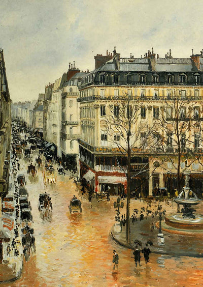 Rue Saint Honore, Afternoon, Rain Effect Art Print 1897 by Pissarro (6 Sizes)
