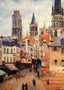 Rue De L'Epicerie at Rouen, on a Grey Morning 1898 Pissarro Art Print (6 Sizes)