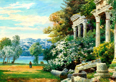 The Ruins Virginia Water in 1908 Art Print (7 Sizes) - Archival Paper