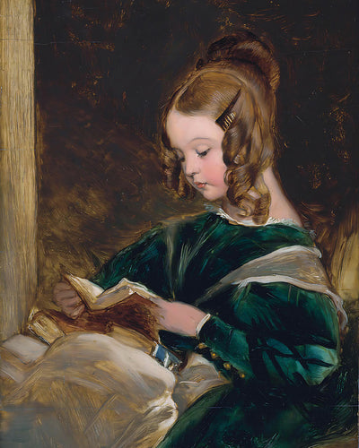 Rachel Russell Reading Painting by Edwin Henry Landseer 8x10" Art Print